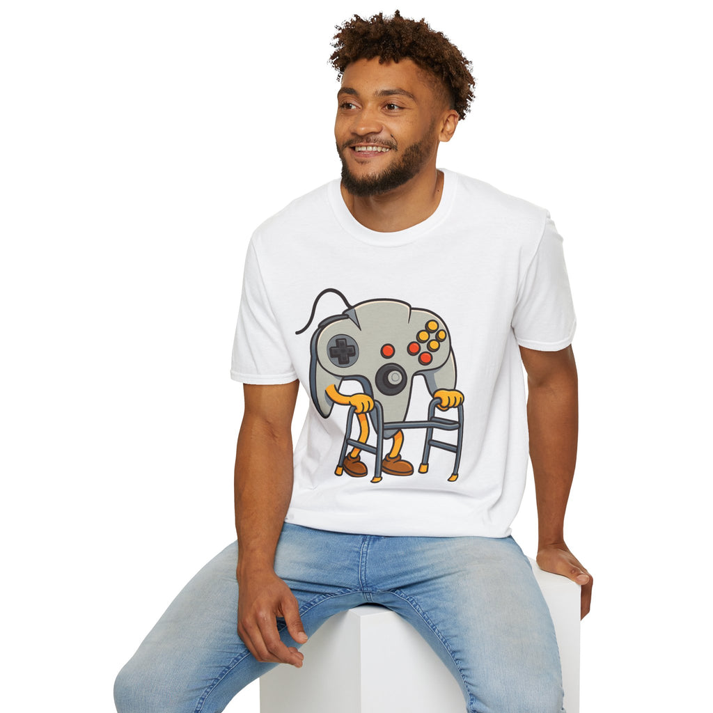 Retro Game Controller Elderly Cartoon T-Shirt
