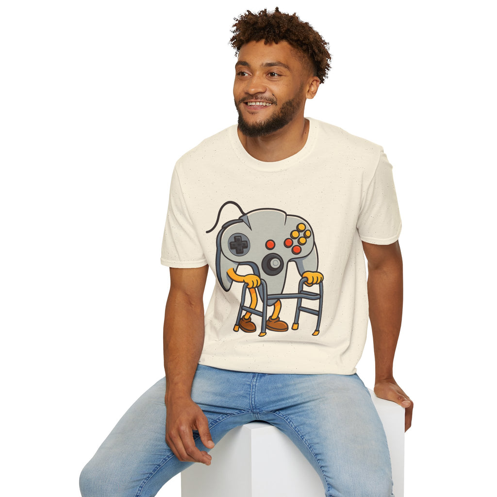 Retro Game Controller Elderly Cartoon T-Shirt