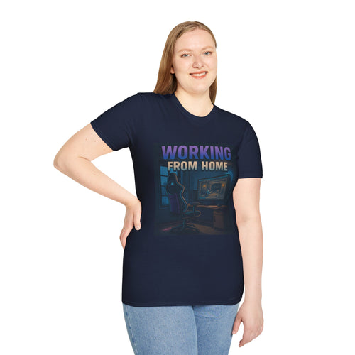 Working From Home T-Shirt – Cozy Gamer / Remote Work Desk Graphic Tee