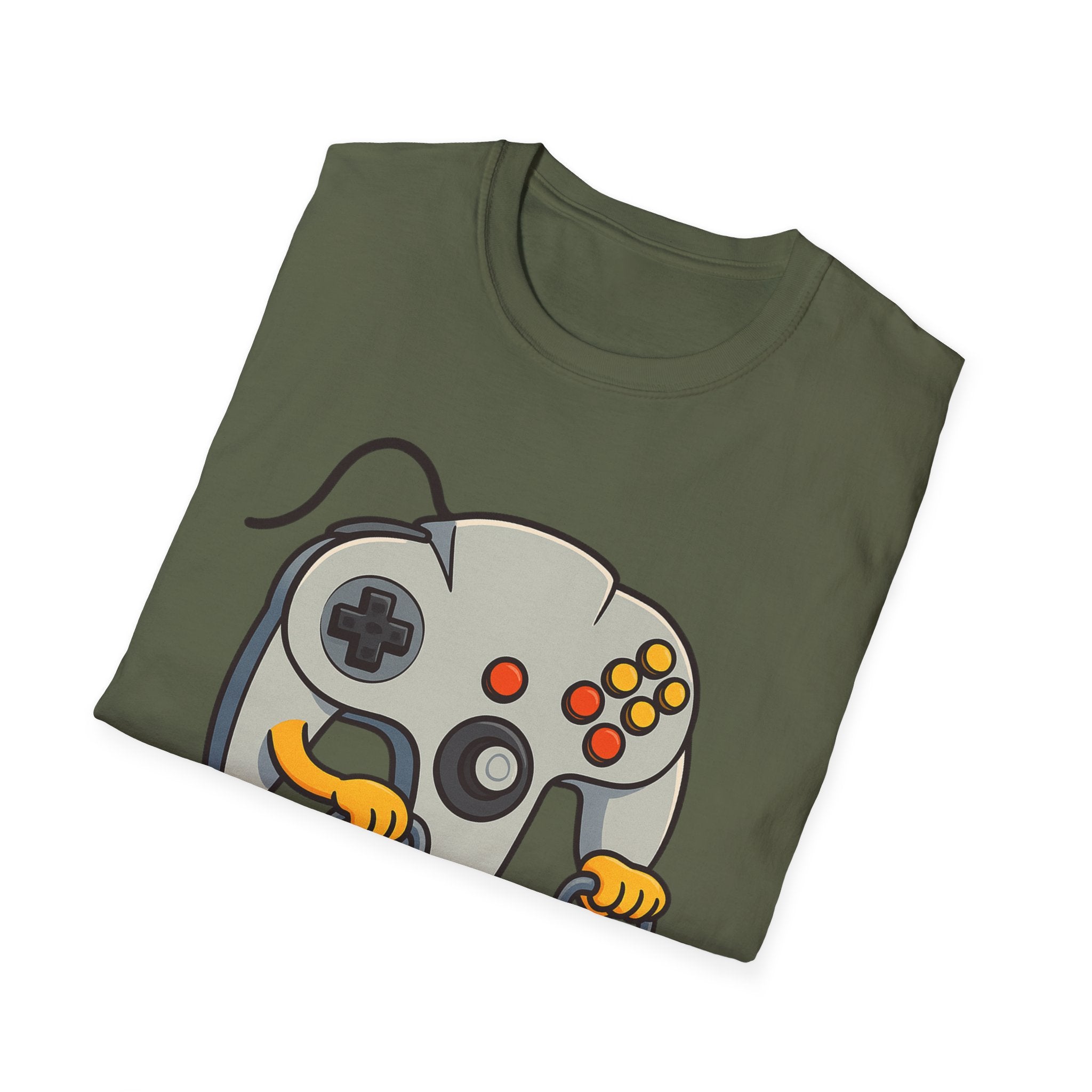 Retro Game Controller Elderly Cartoon T-Shirt