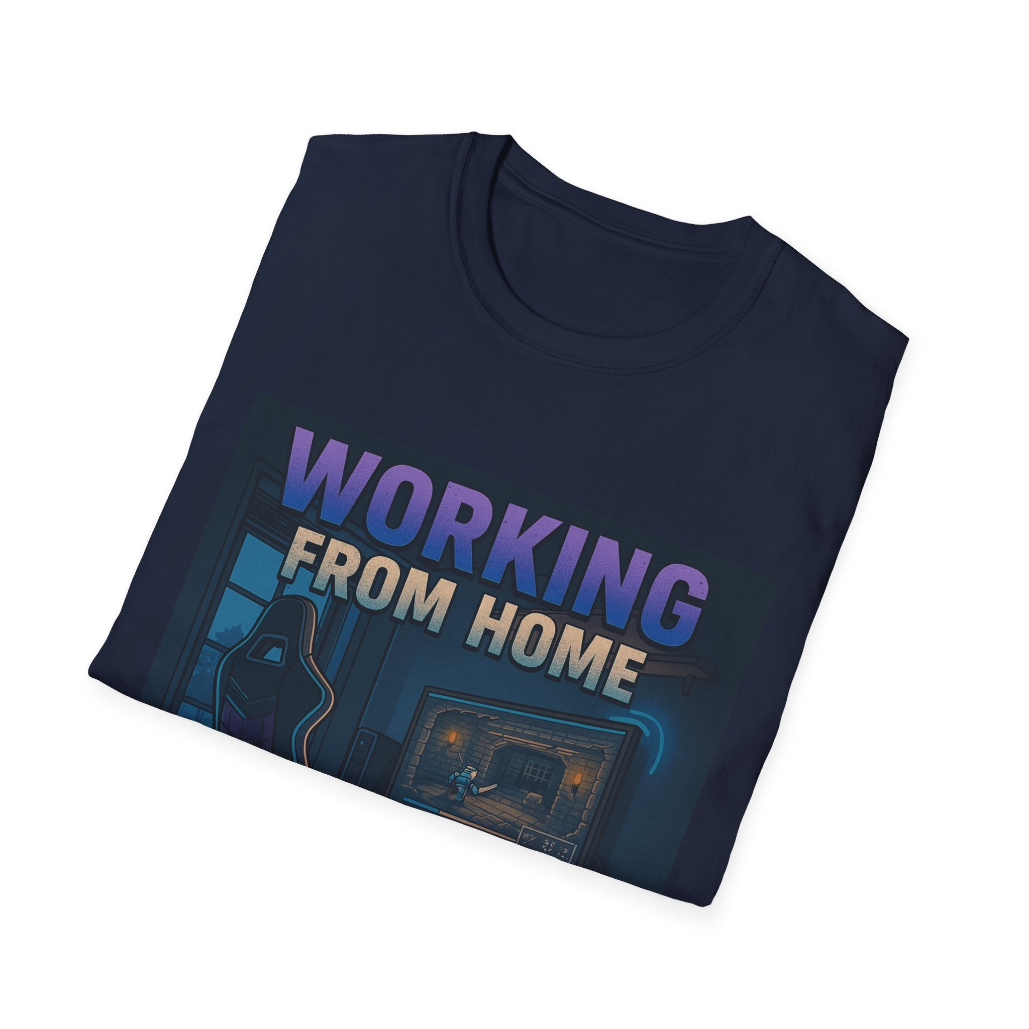 Working From Home T-Shirt – Cozy Gamer / Remote Work Desk Graphic Tee