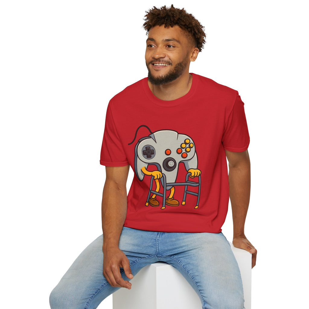 Retro Game Controller Elderly Cartoon T-Shirt