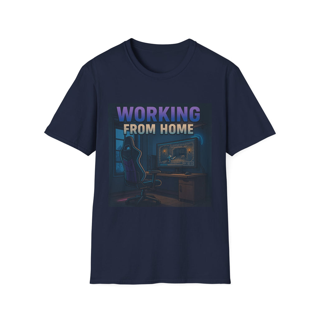 Working From Home T-Shirt – Cozy Gamer / Remote Work Desk Graphic Tee
