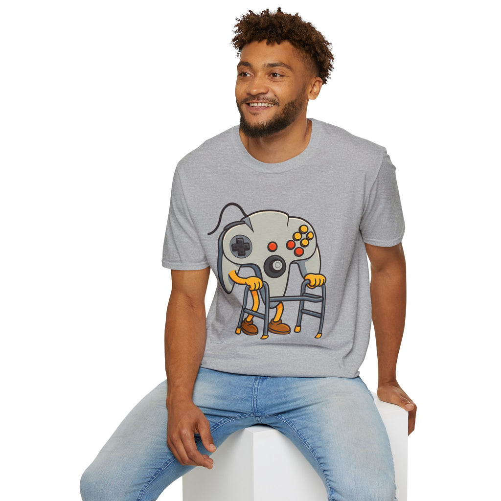 Retro Game Controller Elderly Cartoon T-Shirt